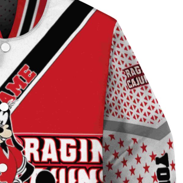 customized louisiana ragin cajuns mickey donald goofy red white jacket premium grade jacketwow