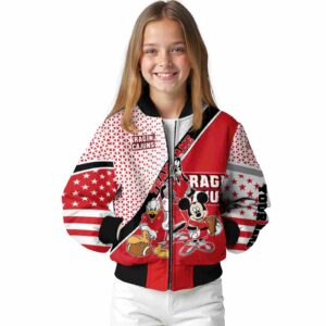 customized louisiana ragin cajuns mickey donald goofy red white jacket top rated jacketwow