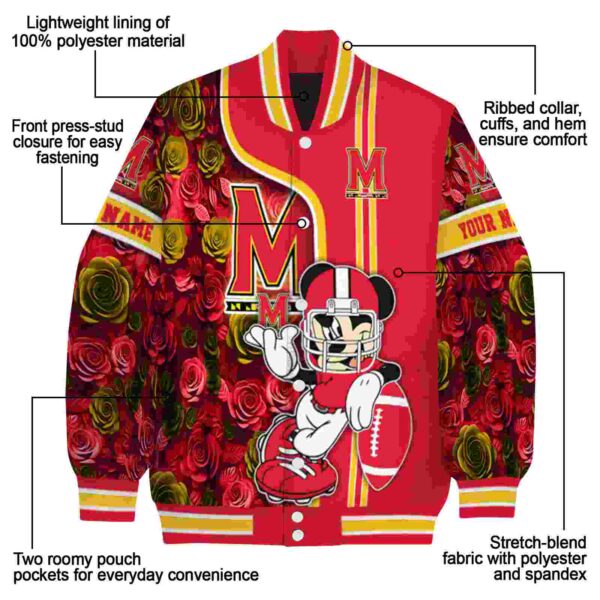 customized maryland terrapins rose mickey red jacket new arrival jacketwow