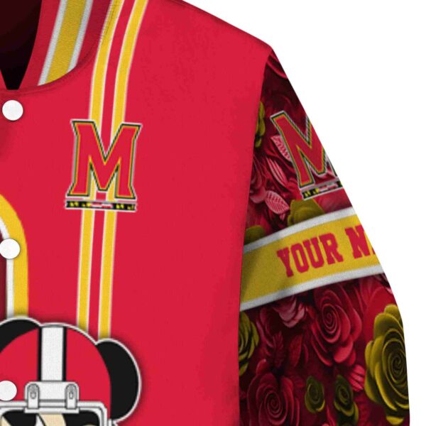customized maryland terrapins rose mickey red jacket premium grade jacketwow