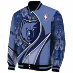 customized memphis grizzlies floral print blue jacket best selling jacketwow