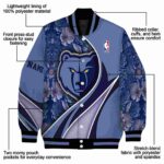 customized memphis grizzlies floral print blue jacket best selling jacketwow