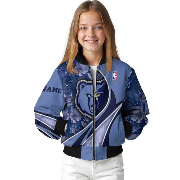 customized memphis grizzlies floral print blue jacket top rated jacketwow