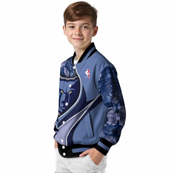 customized memphis grizzlies floral print blue jacket trendy jacketwow