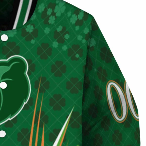 customized memphis grizzlies shamrock pattern green jacket premium grade jacketwow