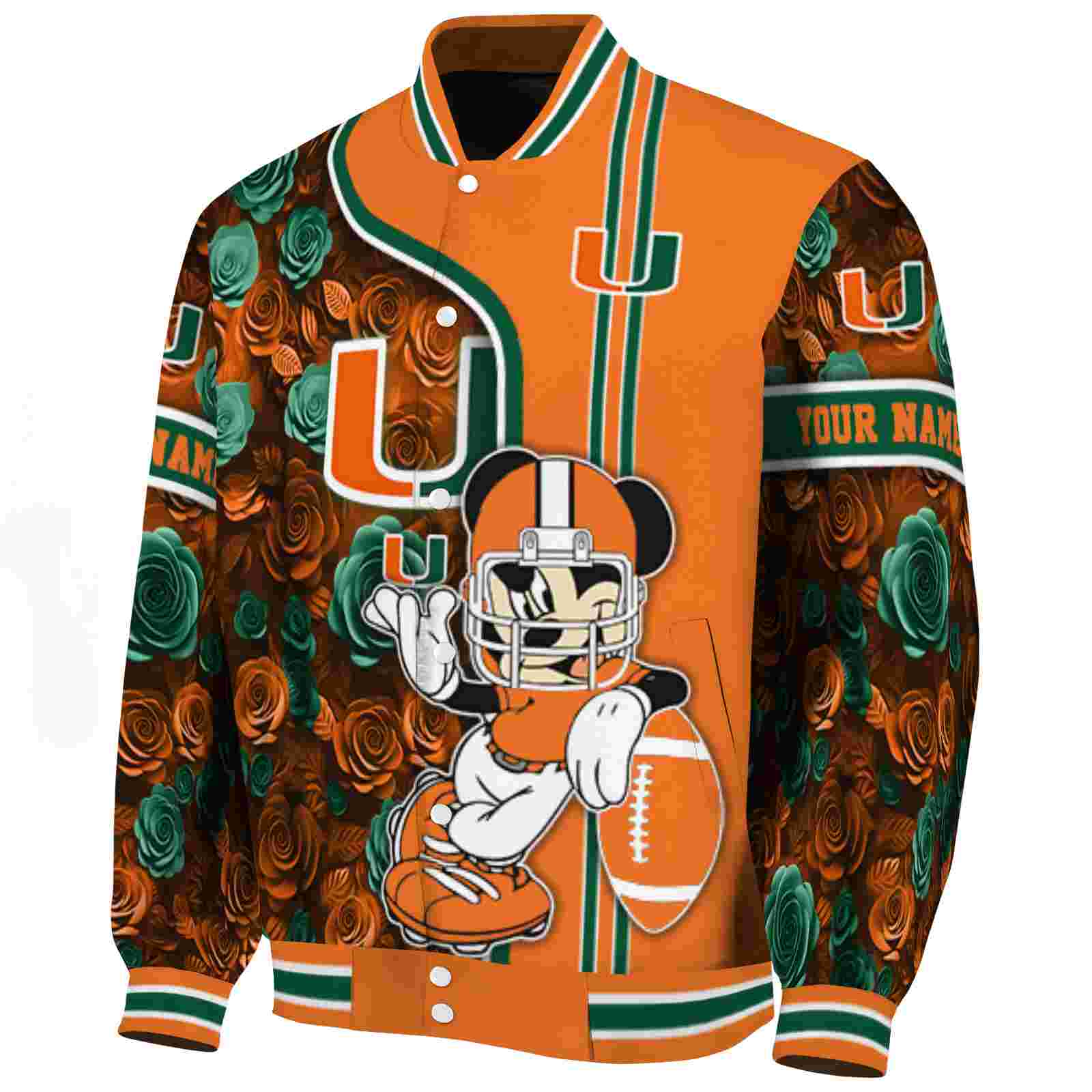 customized miami hurricanes rose mickey orange jacket best selling jacketwow customized miami hurricanes rose mickey orange jacket best selling jacketwow