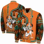 customized miami hurricanes rose mickey orange jacket best selling jacketwow