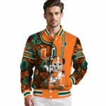 customized miami hurricanes rose mickey orange jacket best selling jacketwow