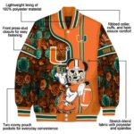customized miami hurricanes rose mickey orange jacket best selling jacketwow