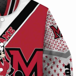customized miami redhawks mickey donald goofy red white jacket premium grade jacketwow