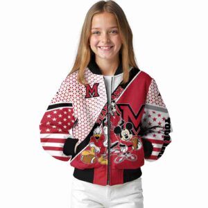 customized miami redhawks mickey donald goofy red white jacket top rated jacketwow
