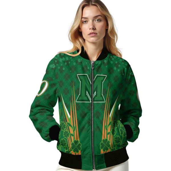 customized miami redhawks shamrock pattern green jacket latest model jacketwow