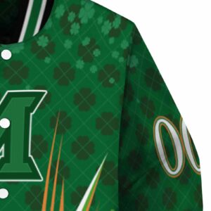 customized miami redhawks shamrock pattern green jacket premium grade jacketwow