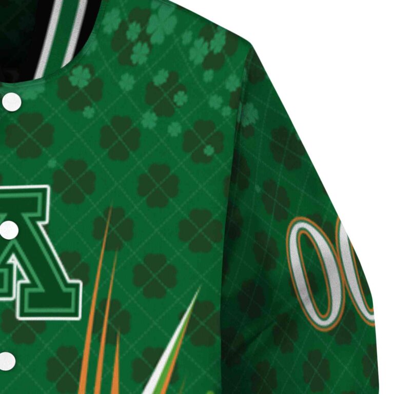 customized minnesota golden gophers shamrock pattern green jacket premium grade jacketwow