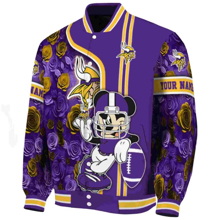 customized minnesota vikings rose mickey purple jacket best selling jacketwow
