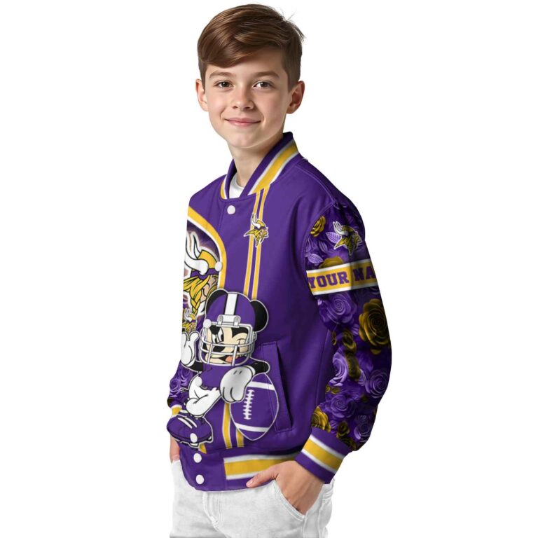 customized minnesota vikings rose mickey purple jacket trendy jacketwow