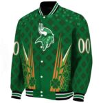 customized minnesota vikings shamrock pattern green jacket best selling jacketwow