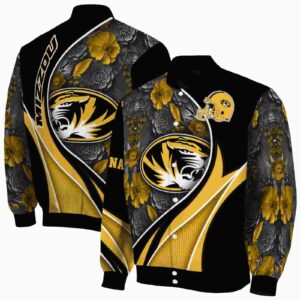 customized missouri tigers floral print black jacket fashion forward jacketwow