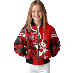 customized nc state wolfpack rose mickey red jacket top rated jacketwow