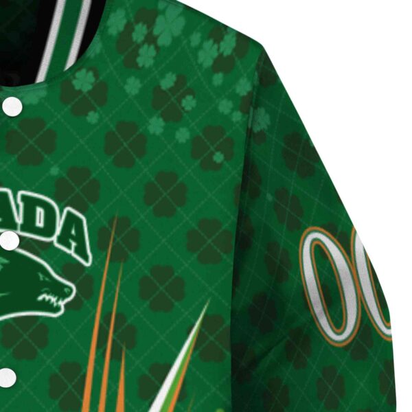customized nevada wolf pack shamrock pattern green jacket premium grade jacketwow