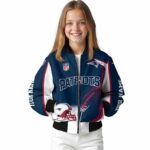 customized new england patriots flaming football blue white jacket best selling jacketwow