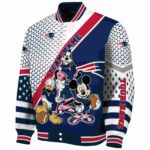 customized new england patriots mickey donald goofy blue white jacket best selling jacketwow