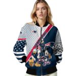 customized new england patriots mickey donald goofy blue white jacket best selling jacketwow