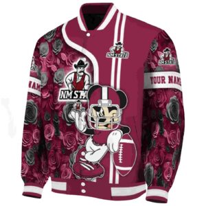 customized new mexico state aggies rose mickey crimson jacket best selling jacketwow