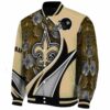 customized new orleans saints floral print gold jacket best selling jacketwow