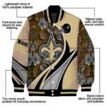 customized new orleans saints floral print gold jacket best selling jacketwow