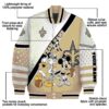 customized new orleans saints mickey donald goofy gold white jacket new arrival jacketwow