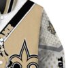 customized new orleans saints mickey donald goofy gold white jacket premium grade jacketwow