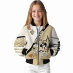 customized new orleans saints mickey donald goofy gold white jacket best selling jacketwow