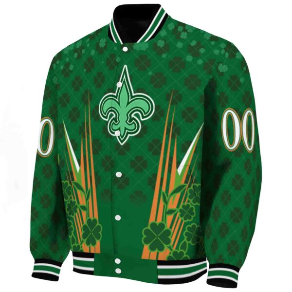customized new orleans saints shamrock pattern green jacket best selling jacketwow