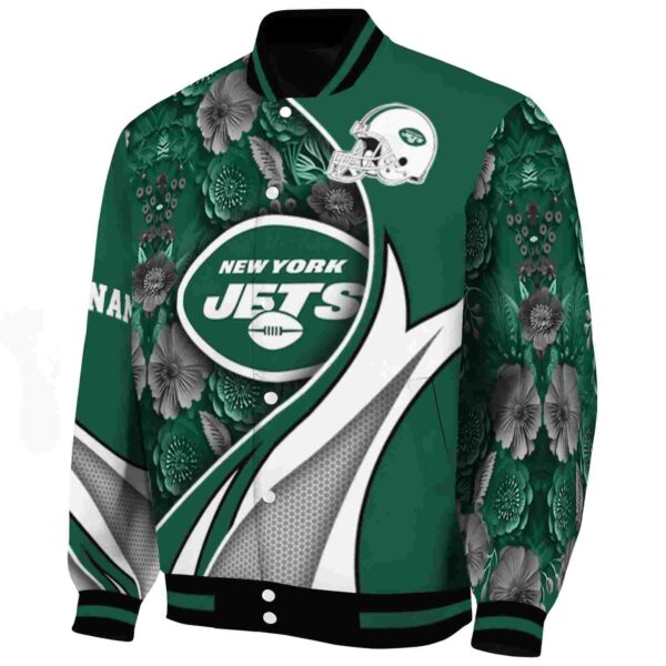 customized new york jets floral print green jacket best selling jacketwow