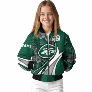 customized new york jets floral print green jacket top rated jacketwow