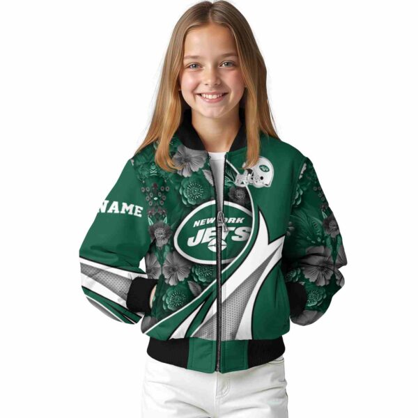 customized new york jets floral print green jacket top rated jacketwow