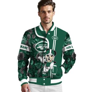 customized new york jets rose mickey green jacket high quality jacketwow