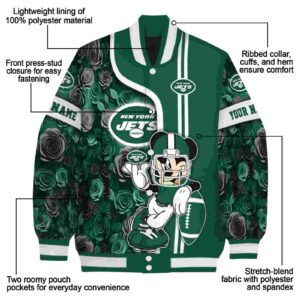 customized new york jets rose mickey green jacket new arrival jacketwow