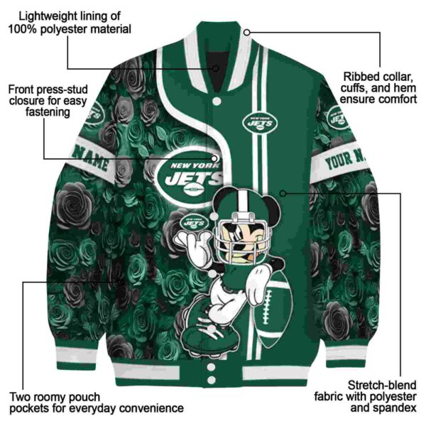 customized new york jets rose mickey green jacket new arrival jacketwow