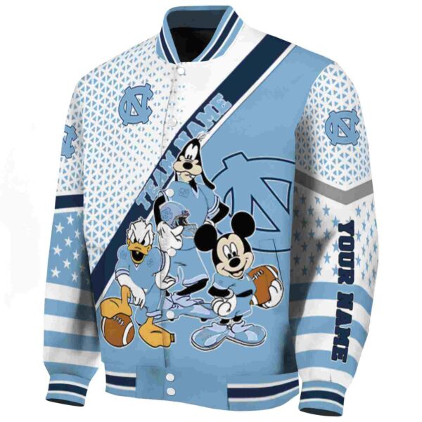 customized north carolina tar heels mickey donald goofy light blue white jacket best selling jacketwow