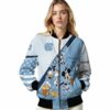 customized north carolina tar heels mickey donald goofy light blue white jacket latest model jacketwow