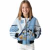 customized north carolina tar heels mickey donald goofy light blue white jacket top rated jacketwow