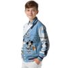 customized north carolina tar heels mickey donald goofy light blue white jacket trendy jacketwow
