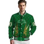 customized north dakota state bison shamrock pattern green jacket best selling jacketwow