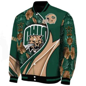 customized ohio bobcats floral print green jacket best selling jacketwow