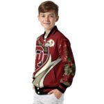 customized oklahoma sooners floral print crimson jacket best selling jacketwow