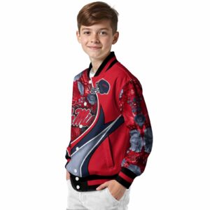 customized ole miss rebels floral print red jacket trendy jacketwow