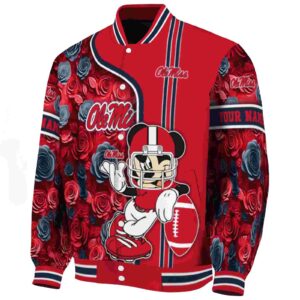 customized ole miss rebels rose mickey red jacket best selling jacketwow