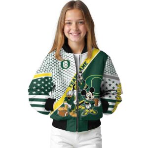customized oregon ducks mickey donald goofy green white jacket top rated jacketwow